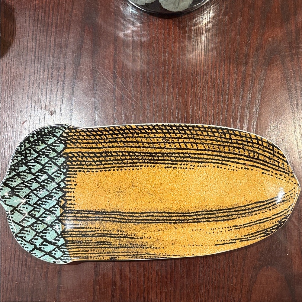 JOHN DERIAN NWT stoneware acorn fall serving platter -15x7